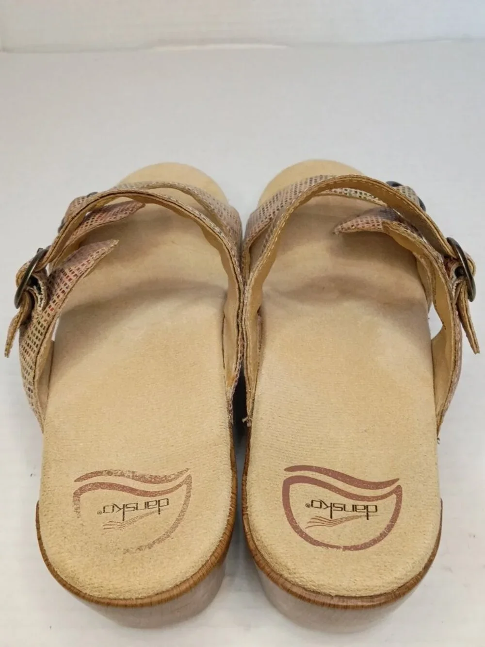 Dansko Sophie Stained Glass Metallic Wedge Sandals US Women's Size 9.5/ EU 40